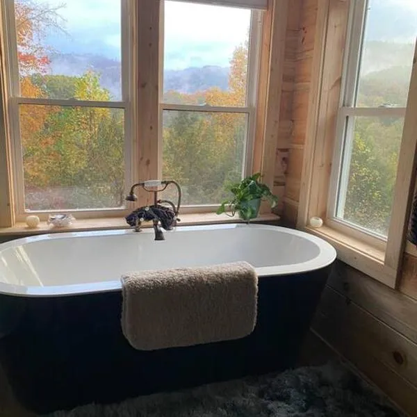 Cabin with a view in Hot Springs—walk to AT, hotel di Hot Springs