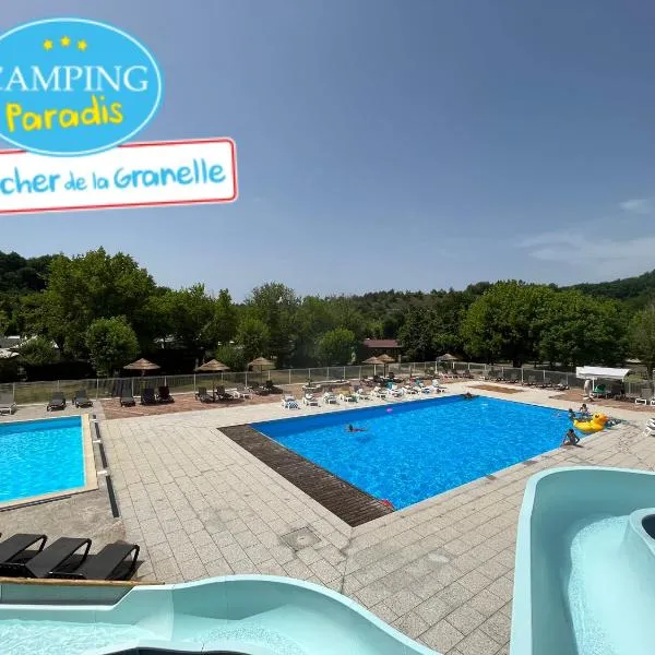 Camping Paradis le Rocher de la Granelle, hotel en Le Bugue