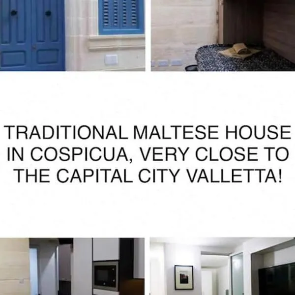 RARE FIND A typical Maltese house in Cospicua Minutes away from Valletta, מלון בCospicua