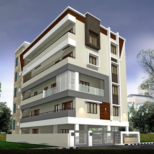SLS Homestay - Luxury AC Service Apartments 1BHK, 2BHK, 3BHK - Direct Flyover to Alipiri Tirumala Gate - Walk to PS4 Pure Veg Restaurants, Supermarkets - Near to National Highway & Padmavathi Amma Temple - Modular Kitchen, Living room -Free Superfast Wifi, hotel v destinaci Tirupati