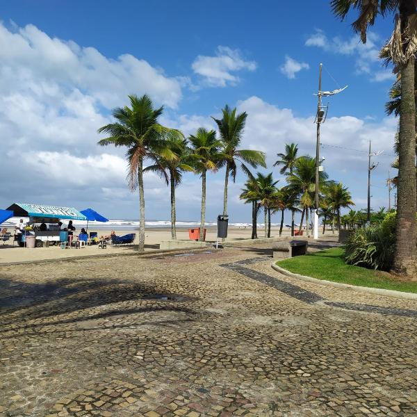 Apartamento novo vista do mar 64m2 2 dorms Wi-fi estacionamento grátis Praia Grande Mirim - Foto 4