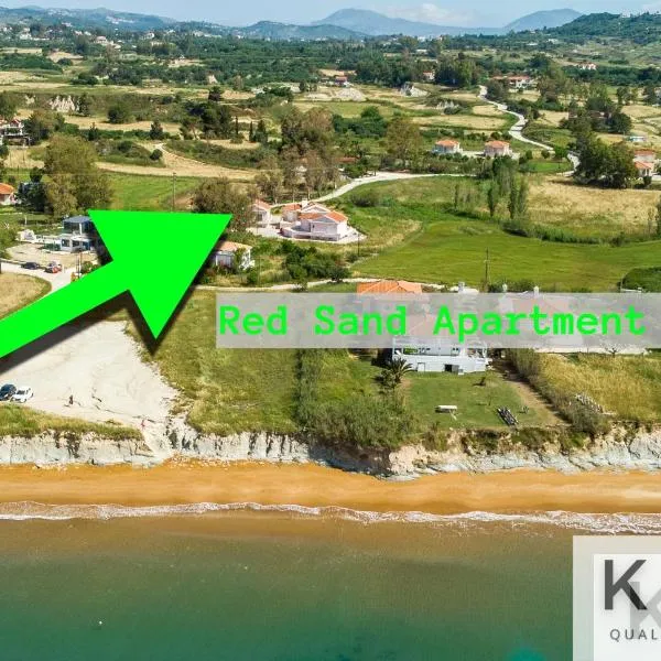 Red Sand Apartment 1 min from Megas Lakos beach!, hotel v destinaci Lixouri