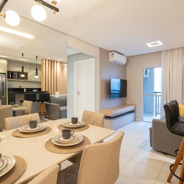 Apartamentos em Bal Piçarras 150 M DA PRAIA com SACADA, WI-FI, PISCINA, PORTARIA 24h, PLAYGROUND e vaga de GARAGEM - Foto 5