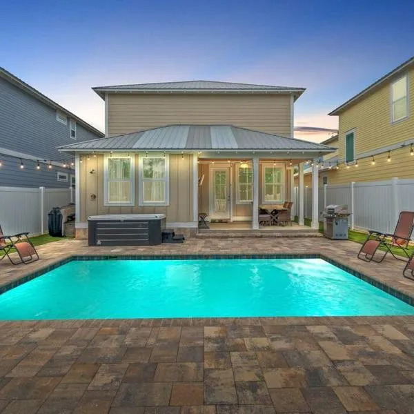 Sandy Palms - Pool & Hot Tub, 3 Min Walk to the Beach, w Golf Cart & Beach Gear – hotel w mieście Panama City Beach