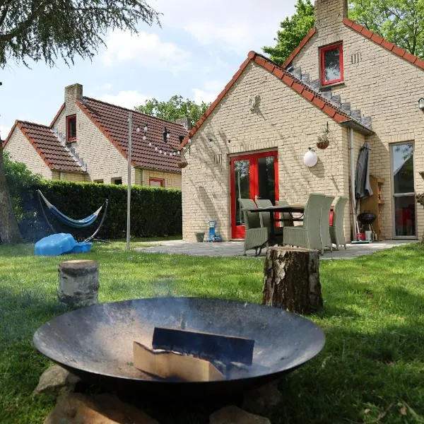 7 person House with swing, firepit, hammock, garden, swimming lake, child friendly, in- and outside playground, and great coffee, hotel in Ewijk