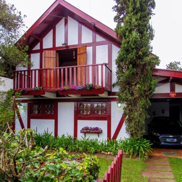 Chalé com lareira e Wi-Fi em Campos do Jordão - SP