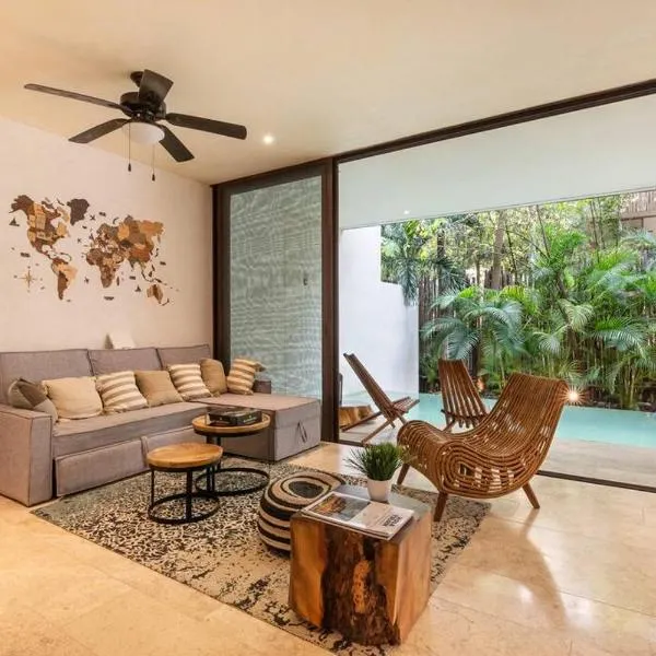 BajoCielo107 Lux 2BR Condo Priv Pool in Aldea Zama, hotel in Tulum