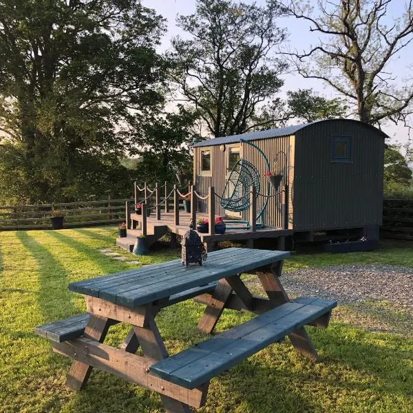 The Peacock Shepherds Hut at Hafoty Boeth, hotel di Corwen