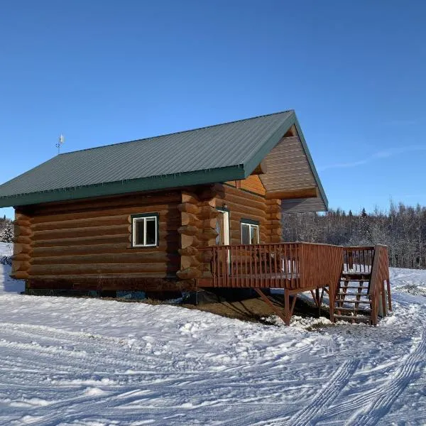 Secluded Log Cabin, 30 min from Chena Hot Springs, hotel a Pleasant Valley