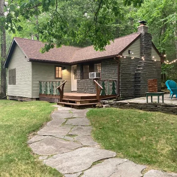Cute private Wooded Cabin near the big lake, hotel Honesdale-ben