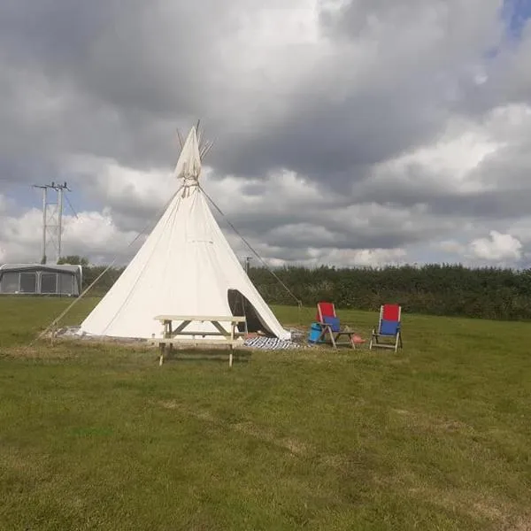 Hawk's View Tipi at Higher Hawksland Farm, hotel di Saint Issey