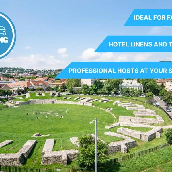Free parking Amphitheater Apartment - Wifi, AC, TV, hotel in Budapest