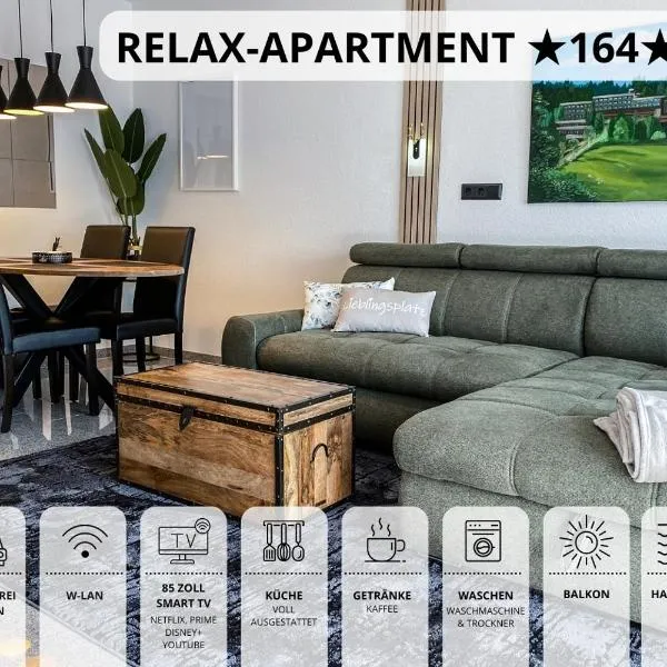 Relax-Apartment 164 mit Indoor-Pool, Sauna, Küche und Netflix, hotel en Schonach