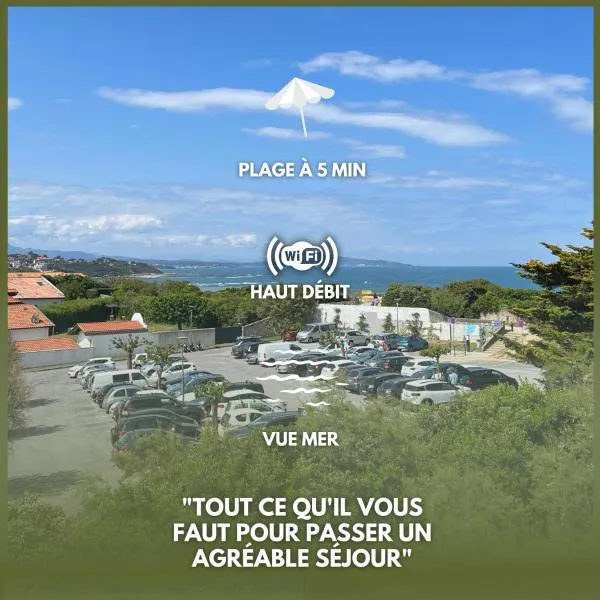 Maison basque - Vue Océan - 10 pers - Plage, hotel en Bidart