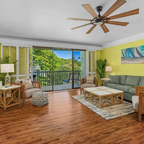Step to beach New Quiet Kiahuna Plantation Remodeled 2 bedroom condo with AC, hotel v destinaci Koloa