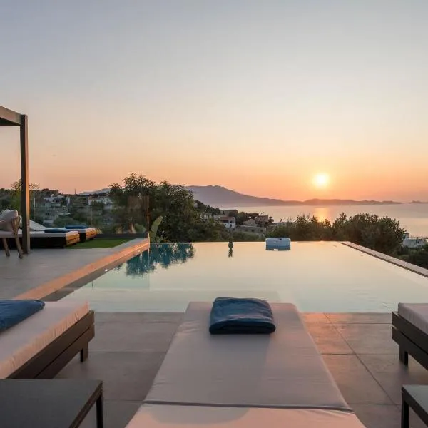 Villa Ekphrasis with sea view and jacuzzi, khách sạn ở Ravdhoúkha