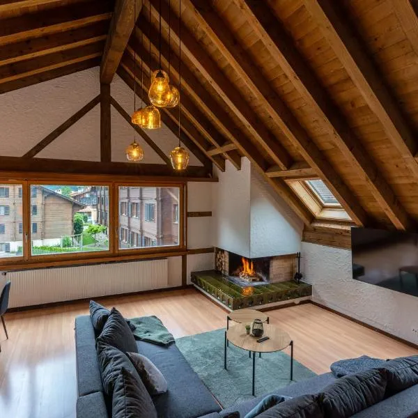 Jungfrau-View Apartment, terrace & free parking، فندق في وايلدرسويل