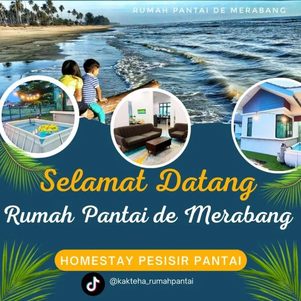 Rumah Pantai de Merabang (bungalow with pool), hotel v destinaci Bachok