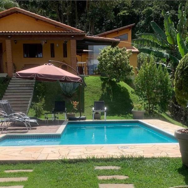 Sítio com Piscina Aquecida | 4 Suites • 60KM de SP