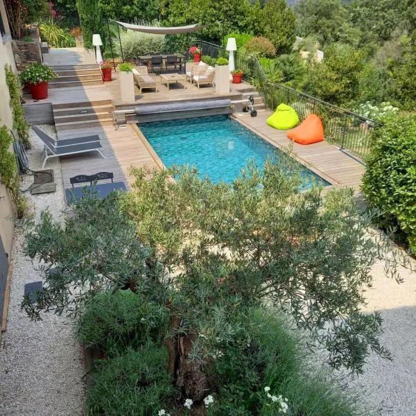Rez de Jardin d'une Bastide VILLA LA GARDI avec Piscine privée – hotel w mieście La Garde-Freinet