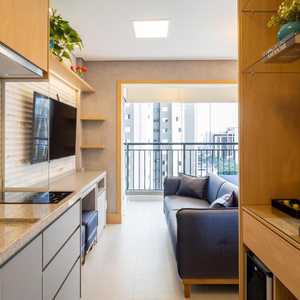 1209 Studio com cama QUEEN e solteiro em Moema