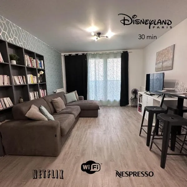 Appartement neuf Disney-Paris、ボヌーイ・シュル・マルヌのホテル