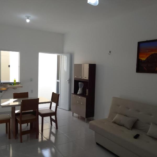 Apartamento Lua 3 - Quarto e Sala com Varanda e cozinha americana na praia do preá-Ce - Foto 3