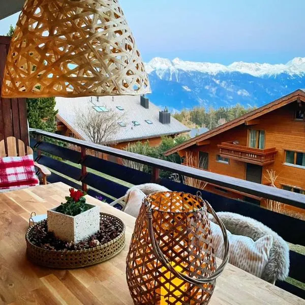 Window on Crans Montana, Appartement avec vue sur les Alpes, hotel v destinaci Crans-Montana