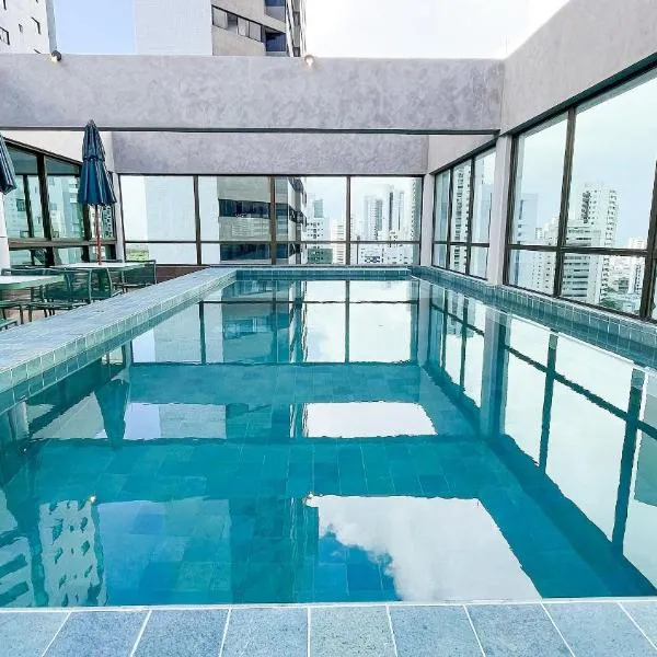 Studio novo e equipado em Boa Viagem Rooftop #1004