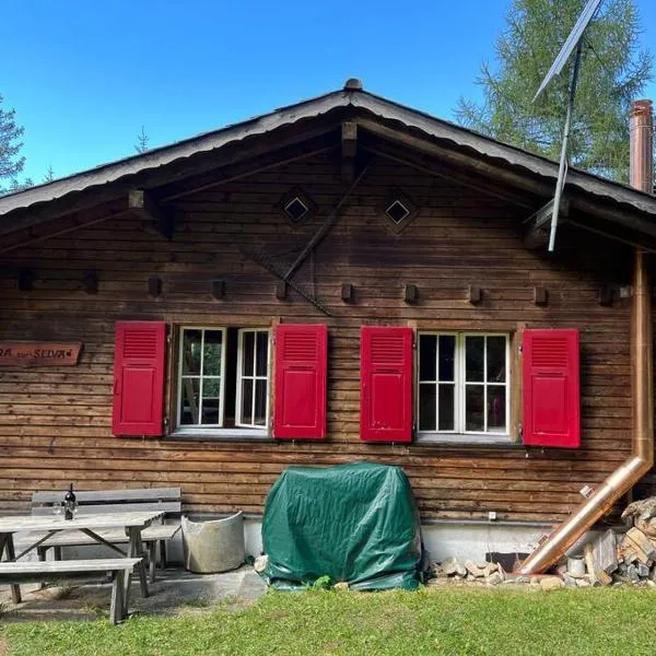 Beautiful Swiss chalet with breathtaking views and a sauna، فندق في Riein