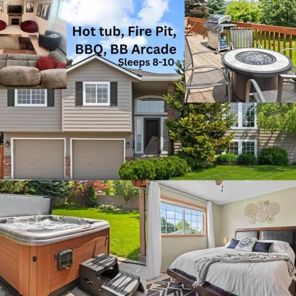 Hot tub! Sleeps 8-11Upscale Area, hotel in Spokane