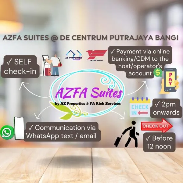 AZFA Suites at De Centrum Putrajaya Bangi FREE wifi, hotel a Kampong Sungai Kembong Hilir