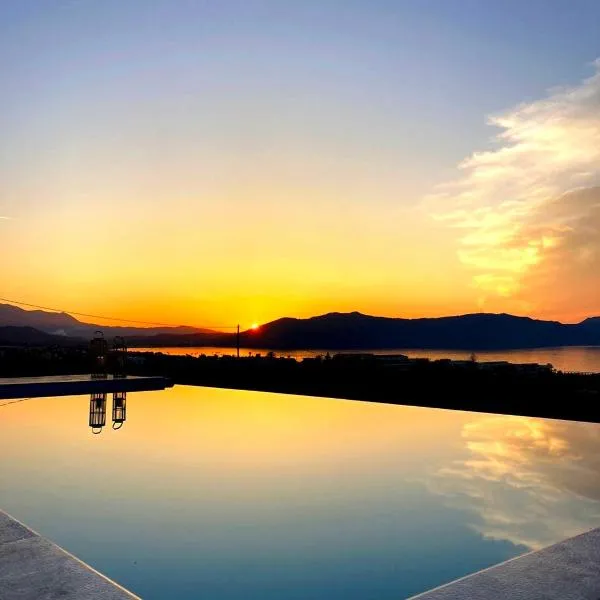 Viesnīca Blue Harmony villa Heated Pool Panorama pilsētā Dhrámia