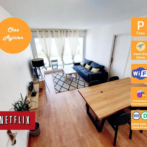 Beautiful & cosy 3 bedrooms full accommodation, hotel v destinácii Ris-Orangis