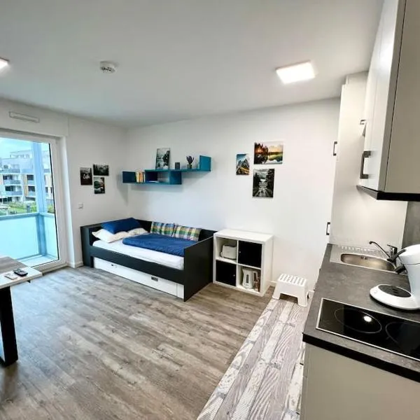 Carefree Mikroapartment inkl. Balkon + Tiefgarage: Augsburg şehrinde bir otel