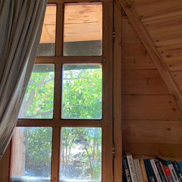 בקתת עץ בחורש במנות - דום גיאודזי - Wooden cabin in Manot, hotell i Manot