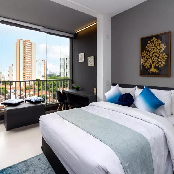 Studio moderno I A 500m do Nubank Parque