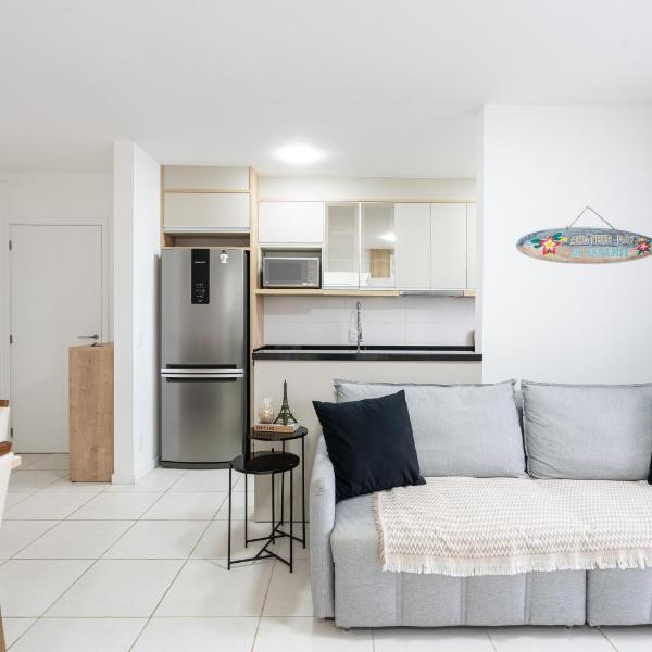 Apartamento 150m da PRAIA com SACADA, WI-FI AR CONDICIONADO, PISCINA, PORTARIA 24h, PLAYGROUND e vaga de GARAGEM - Foto 5