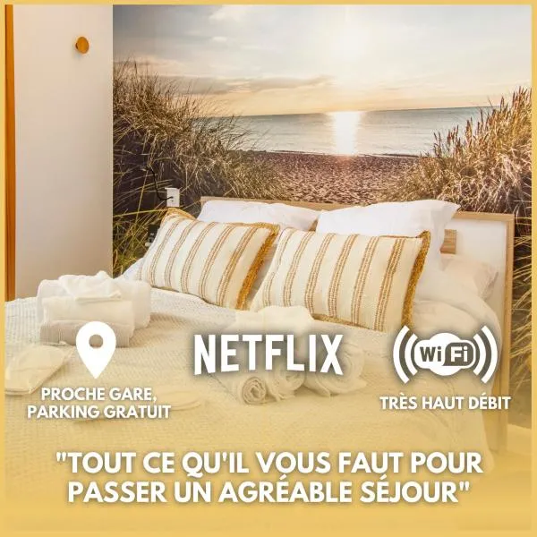 Soleil d'Été - Netflix & Wifi - Balcon - Climatisation - Parking Gratuit - check-in 24H24 - Emplacement Vélos - GoodMarning, khách sạn ở Chalons en Champagne
