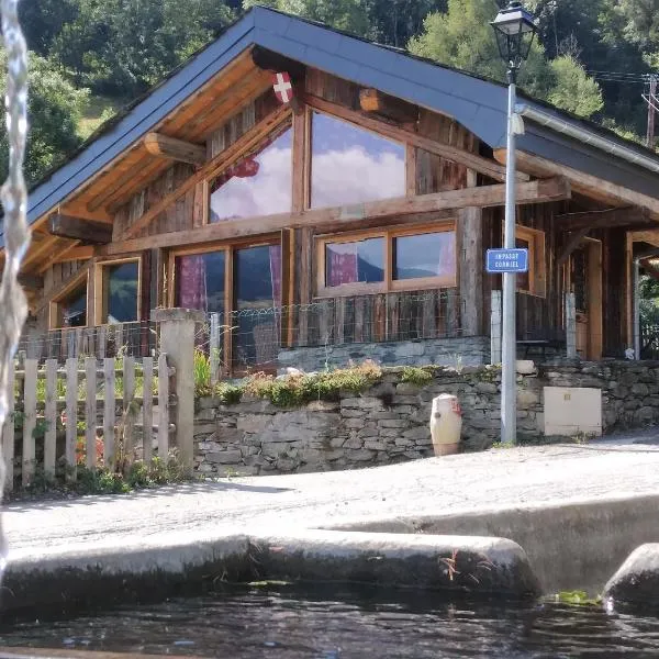 Chalet La Plagne jacuzzi vue top, hotel v destinaci Montchavin