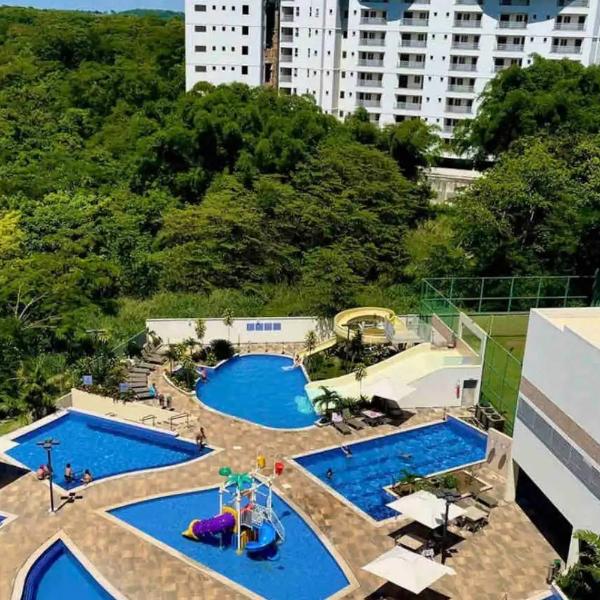 Flat Park Veredas- Vista Piscinas - Acesso ao Rio - 11 Piscinas - Próximo ao Hot Park - A5 - Foto 3