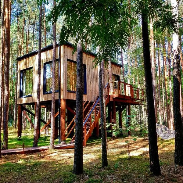 Tree Houses Olszanka, hotel di Puszcza Mariańska