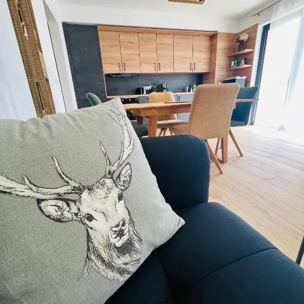 Family 2 bedroom Ski&Bike Apartment with Terrase, hotel in Janske Lazne