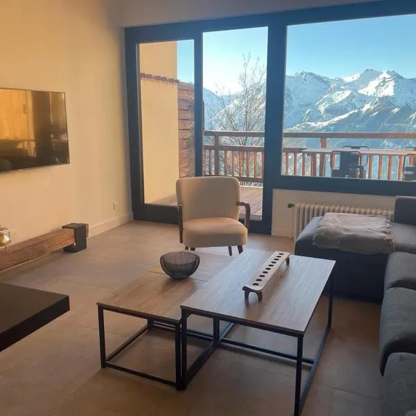 Très bel appart avec vue 6 personnes Alpe d Huez, hotel in Huez