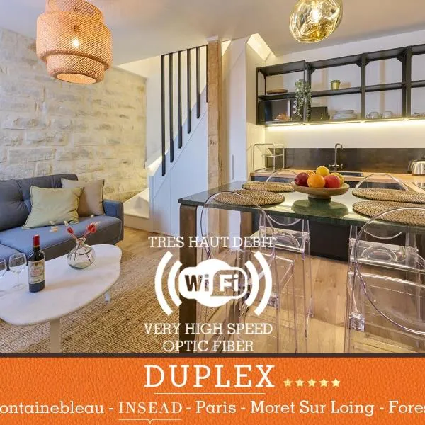 Duplex High Standing 7'➤Fontainebleau⎮45'➤Paris + Terrace, hotel a Veneux-les-Sablons