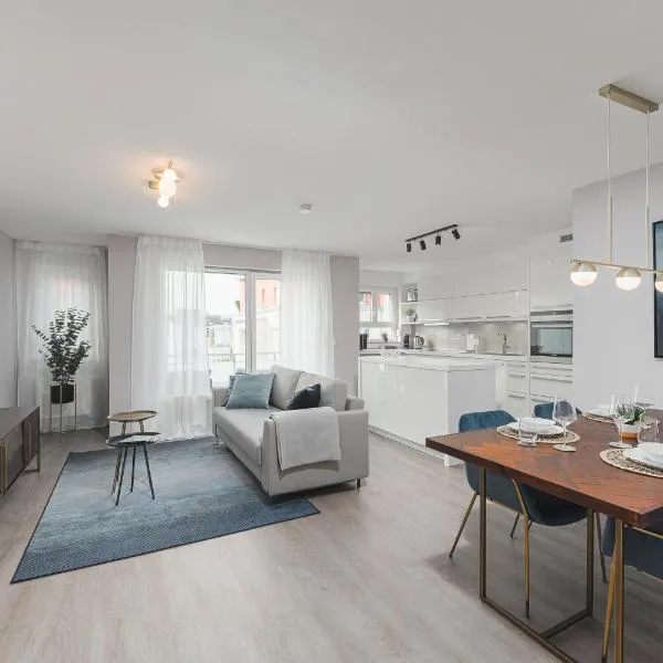DELUXE APARTMENT 2 Schlafzimmer - Aufzug - kostenlos Parken - Balkon - Messe Flughafen, hotel in Leinfelden-Echterdingen