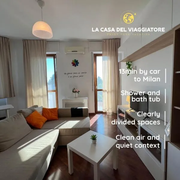 Apartment La Casa del Viaggiatore - 4 ppl - 13min to Milan - Free public parking, hotel en Trezzano sul Naviglio