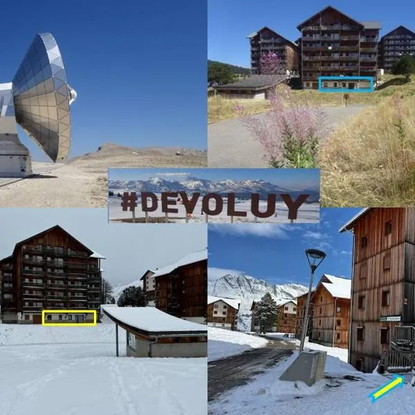 Appartement 8-10 personnes SUPERDEVOLUY Hautes Alpes REZ DE CHAUSSÉE Vue panoramique 3 CHAMBRES: Le Dévoluy şehrinde bir otel