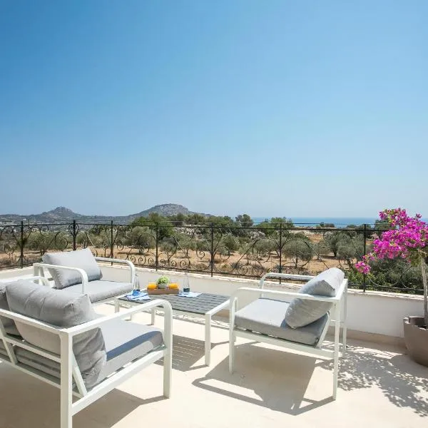 Exclusive Olive & Herb Villa, Mountain to Sea Views, Rhodes, hotel din Afantou
