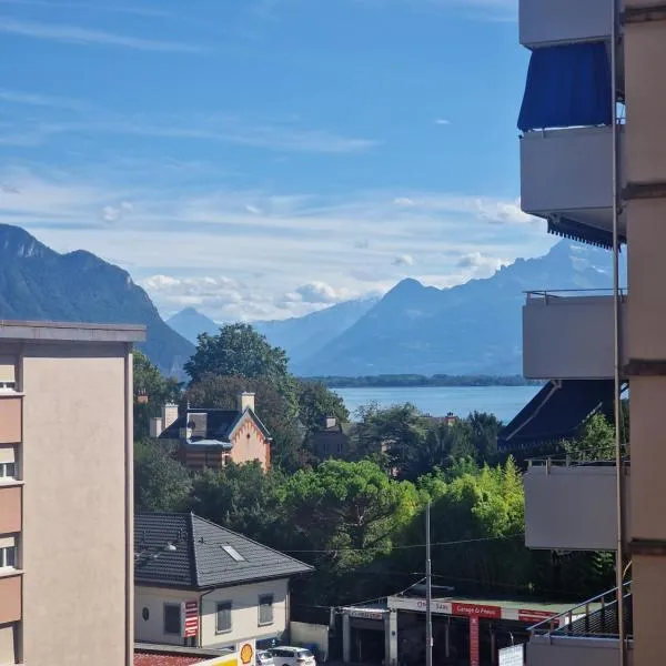 Grand appartement 4-8 personnes, hôtel à Montreux